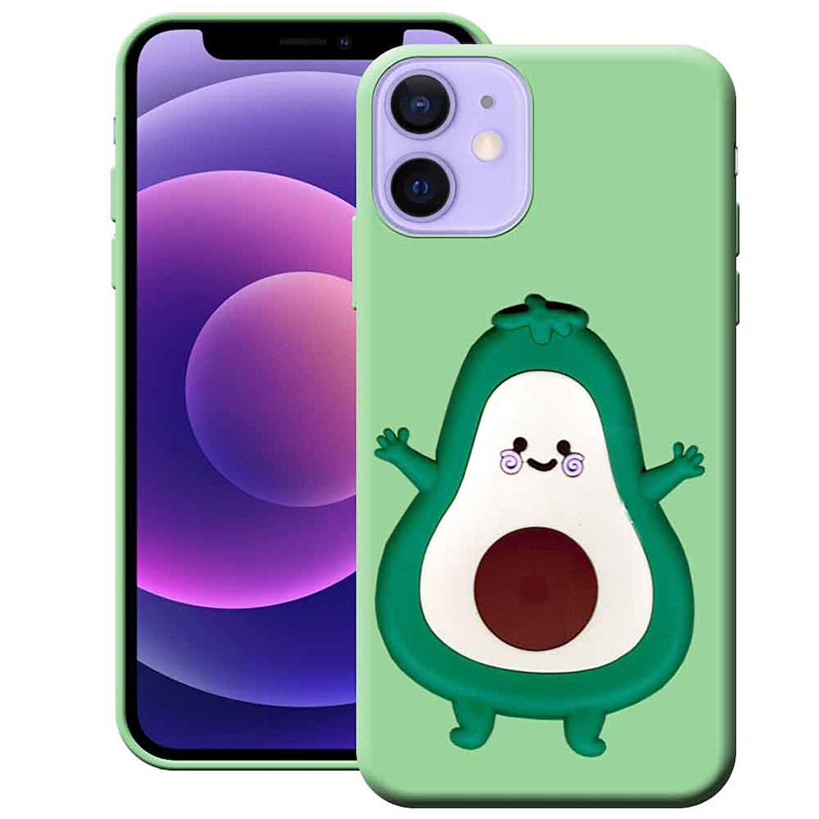 Apple Iphone 12 Cartoon Silikon Telefon Kılıfı