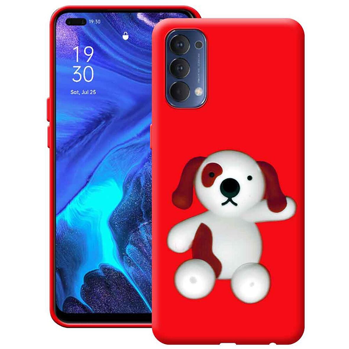 Oppo Reno 4 Cartoon Silikon Telefon Kılıfı
