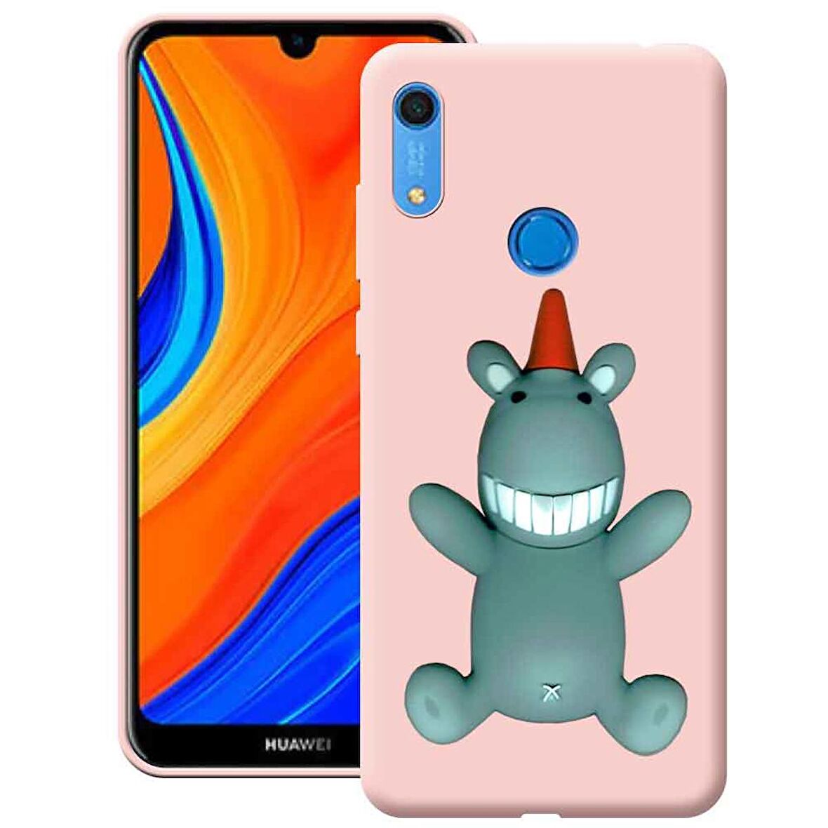 Huawei Y6S 2019 Cartoon Silikon Telefon Kılıfı