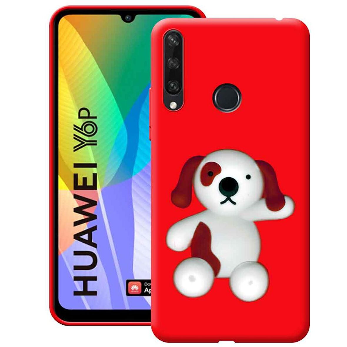 Huawei Y6P Cartoon Silikon Telefon Kılıfı