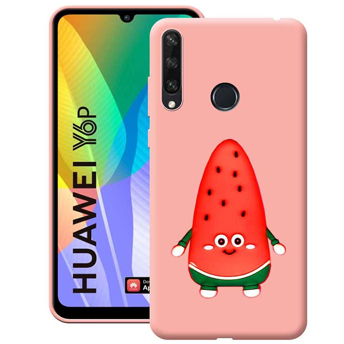 Huawei Y6P Cartoon Silikon Telefon Kılıfı