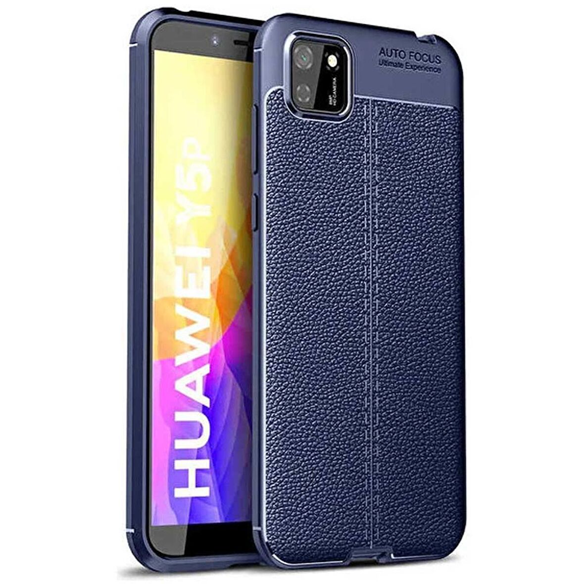 Huawei Y5P Deri Görünümlü Firo Silikon Kılıf