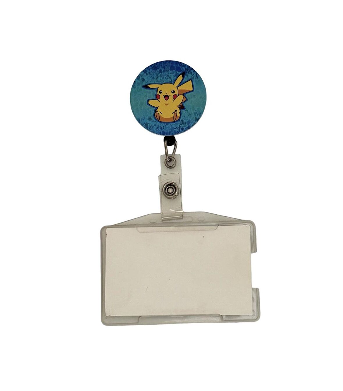 Pikachu Pokemon Temalı Metal Yoyo Kartlık Yoyo Yaka Kartlığı