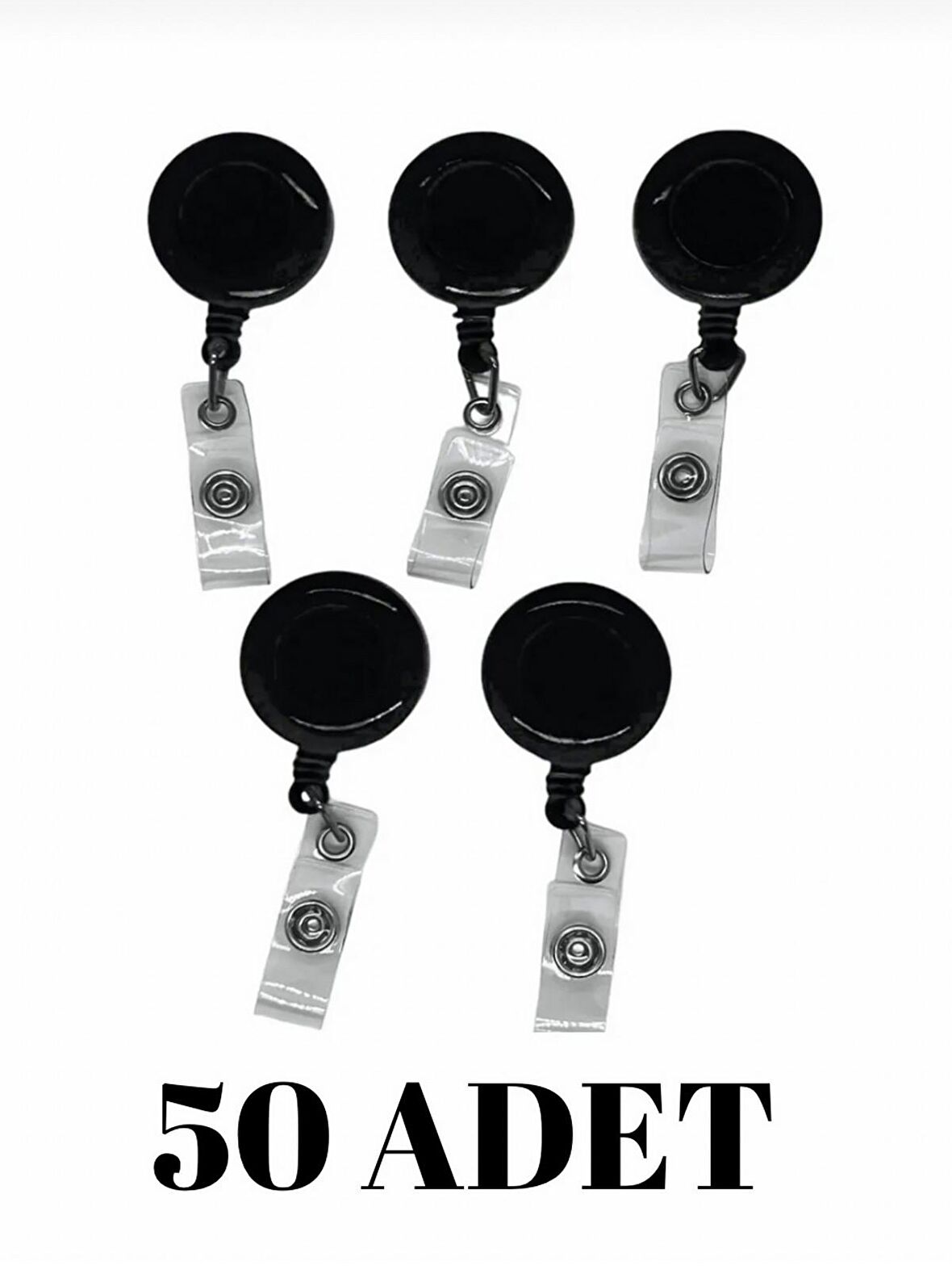 50 Adet Siyah Plastik Yoyo Kart Tutucu