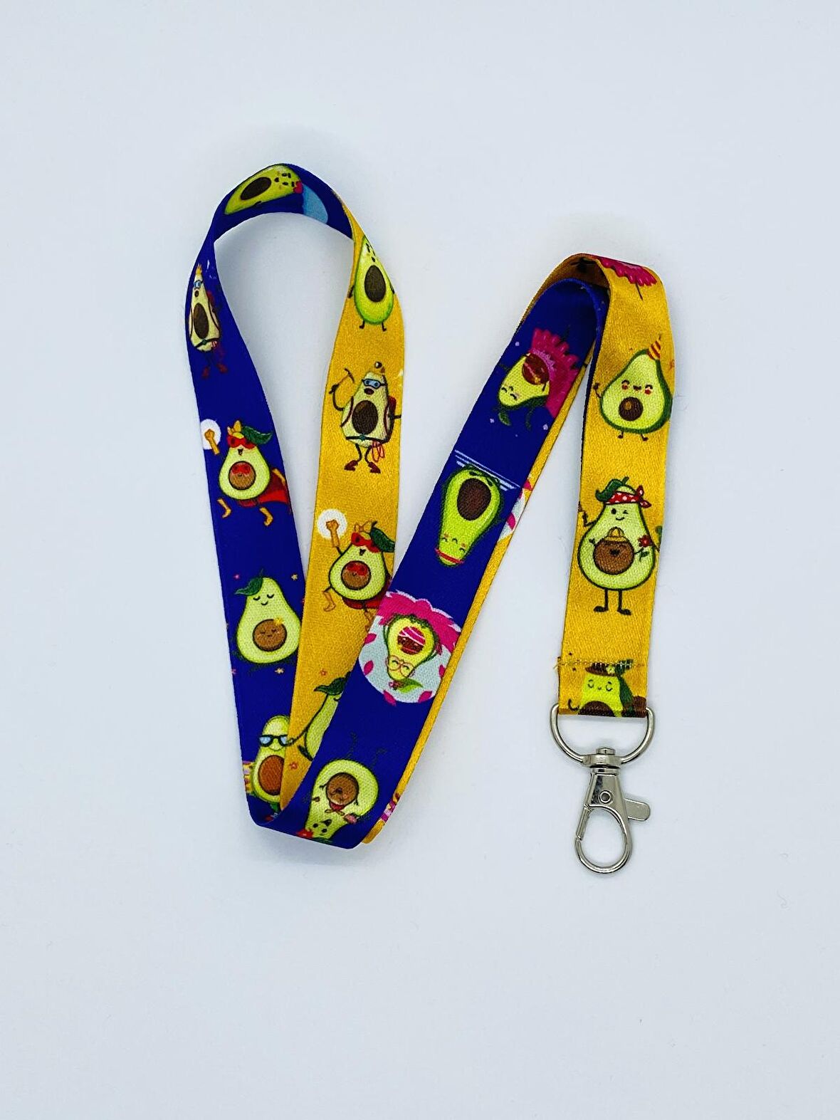 Sevimli Avokado Temalı Boyun İpi