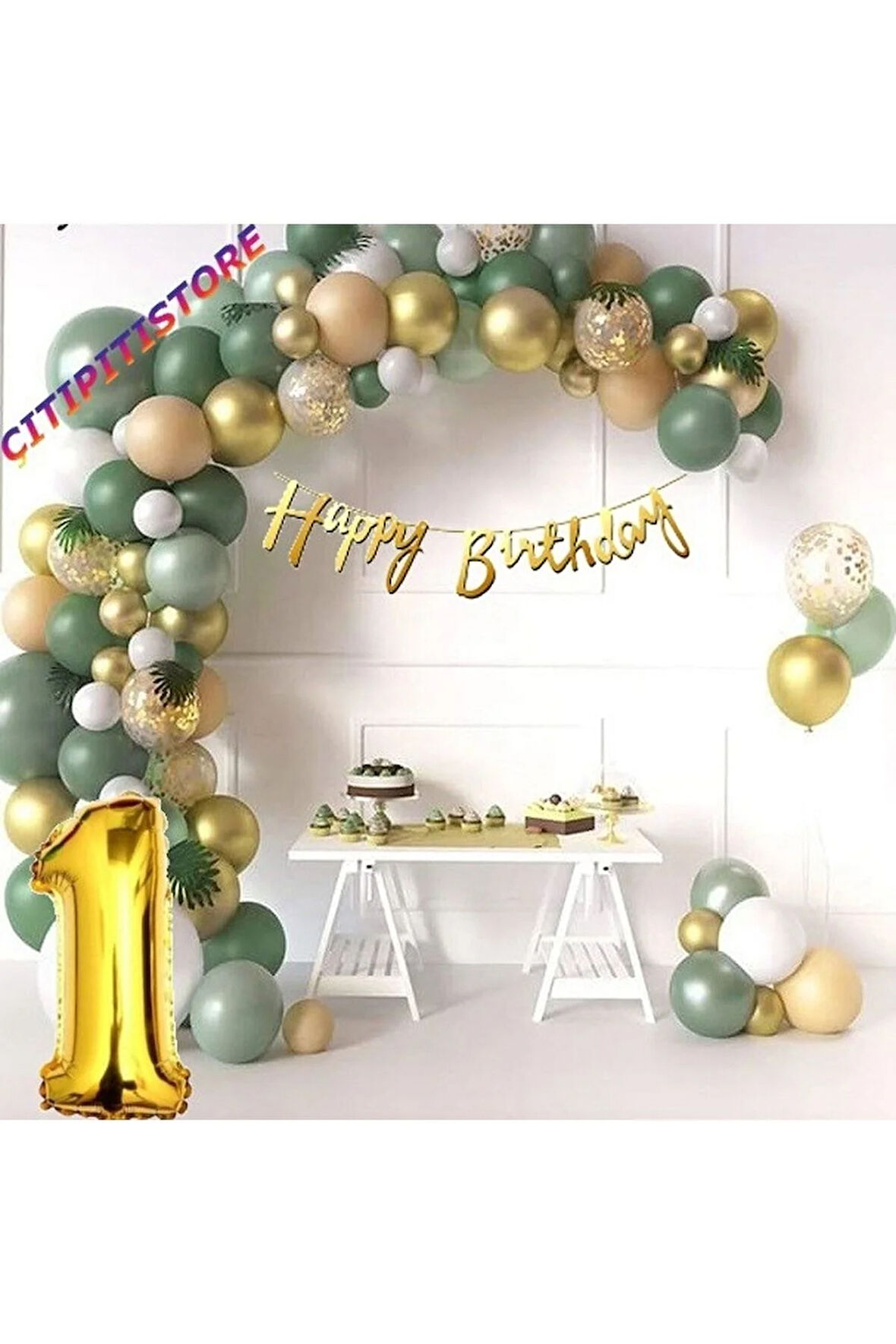 Düvenci Ticaret Lüks Yaş Doğum Günü Balon Seti