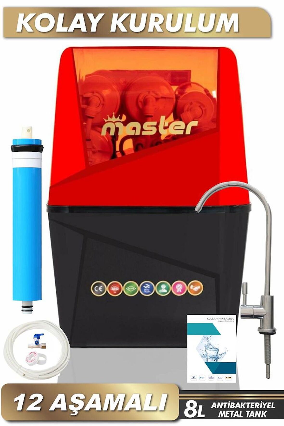 Master 12 Aşamalı Master Membranlı Alkali Su Arıtma Cihazı