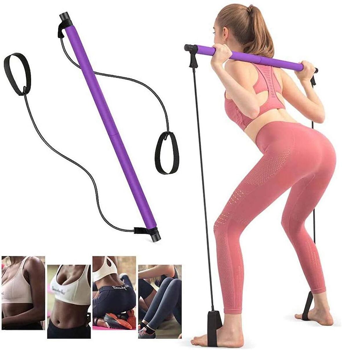 PEKİAL Pilates Barı Egzersiz Çubuğu Squat Çalışma Aleti