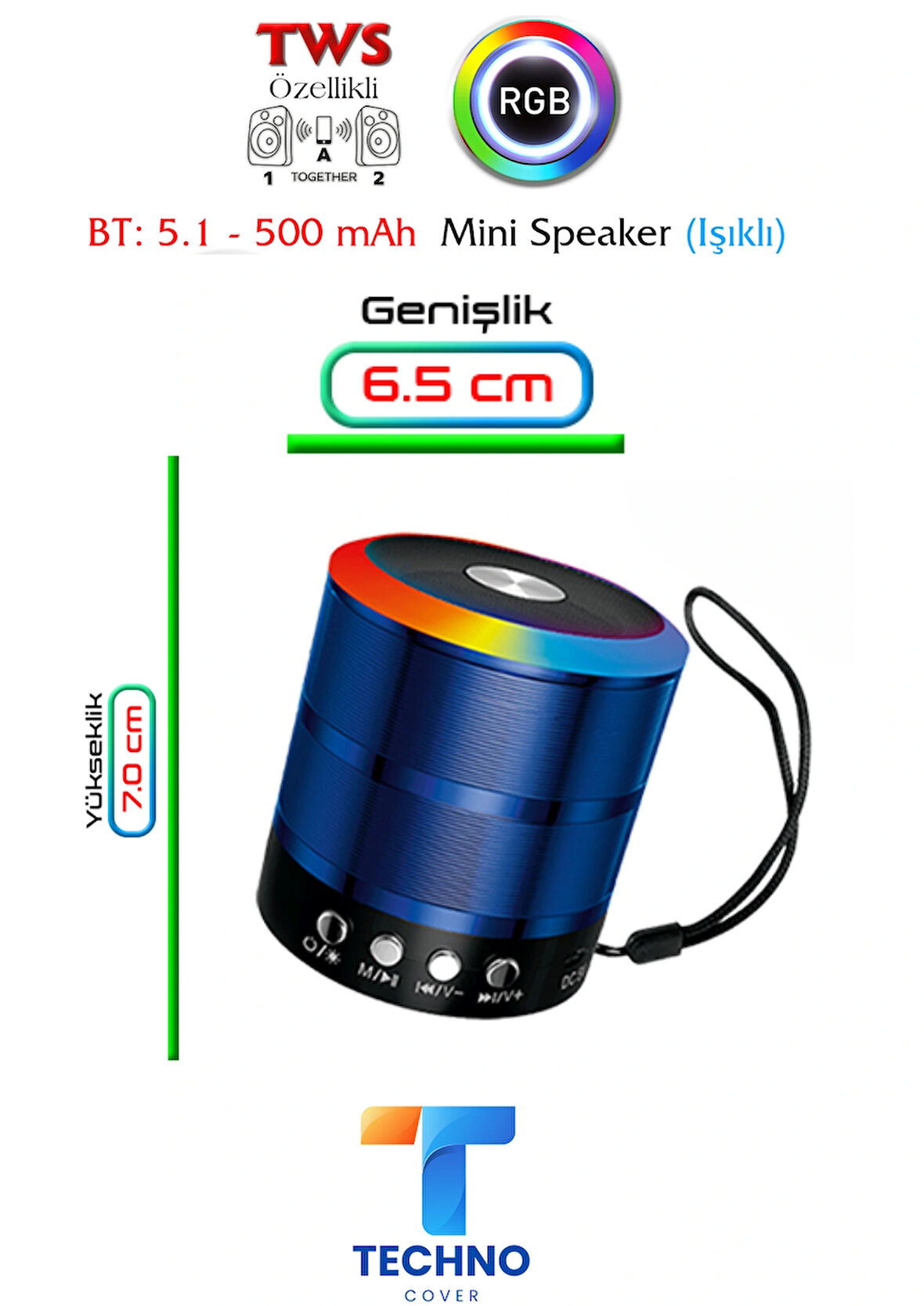 Bluetooth Özellikli Ses Bombası Speaker (KLN-180)