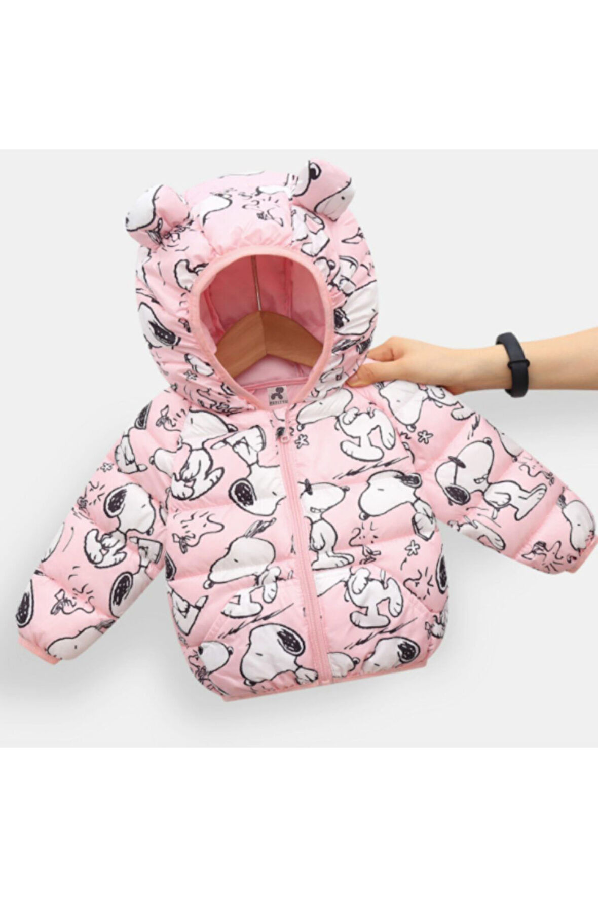Snoopy Pembe Pufudik Şirin Mont 2 Yaş