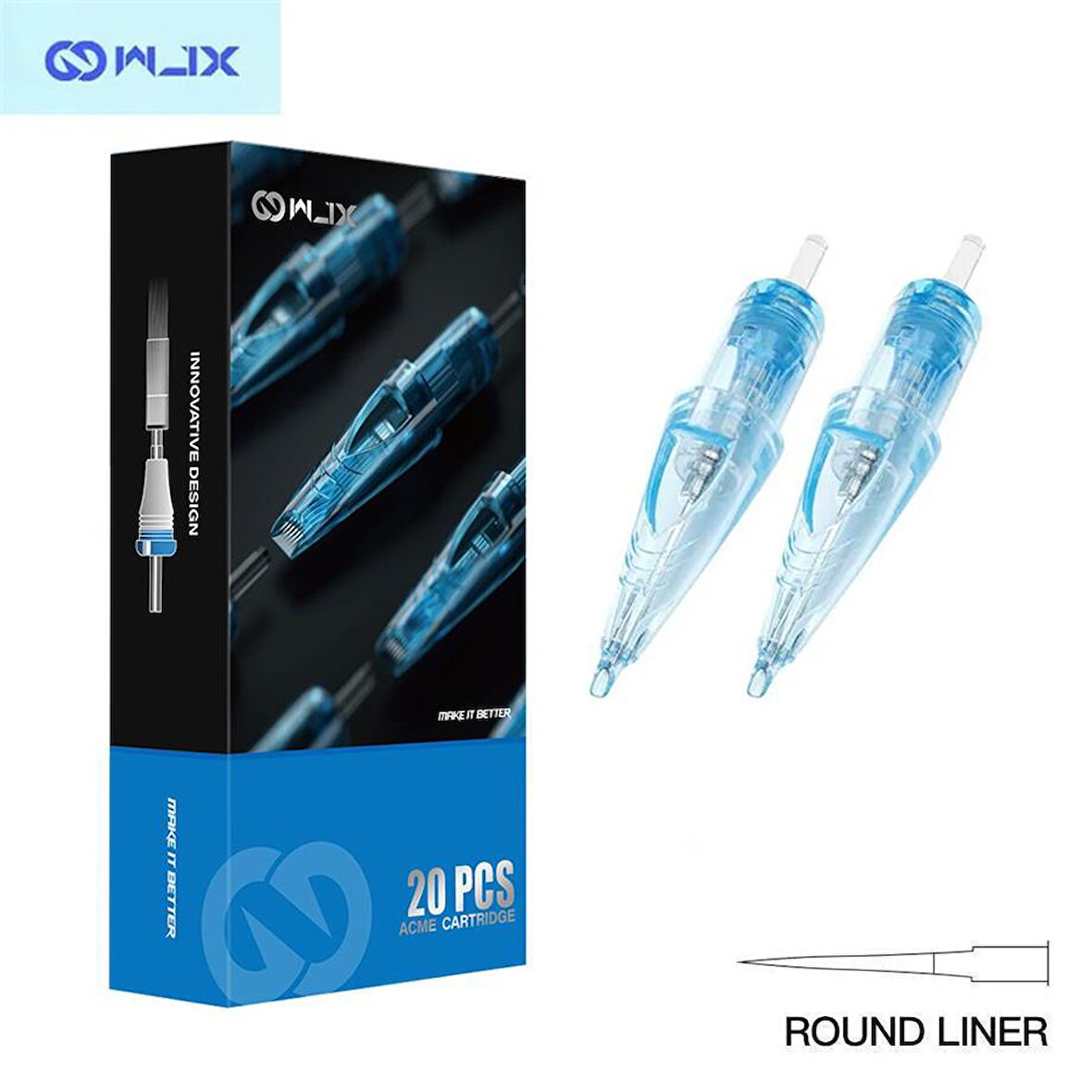 WJX Cartridges - 0605 RL Round Liner Long Taper - Kartuş Dövme İğnesi