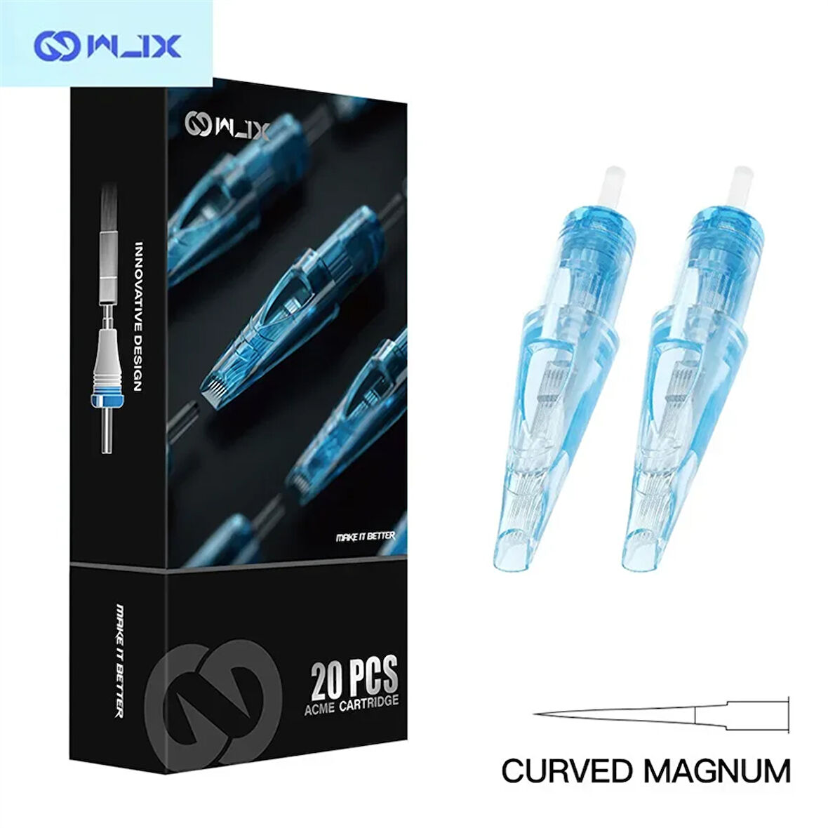 WJX Cartridges - 1017 RM-2 Round Magnum Medium Taper - Kartuş Dövme İğnesi