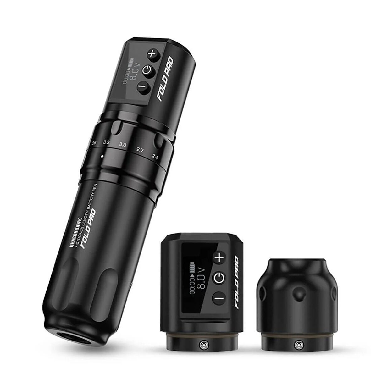 Mast Fold Pro With Dual Battery - Kablosuz Dövme Makinesi - Siyah