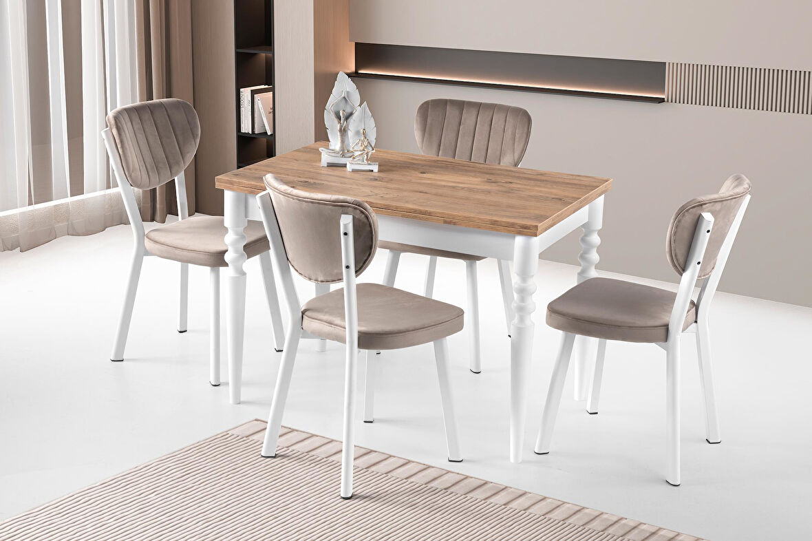 Cunda Star Mutfak Masası Sandalye Takımı 70x110