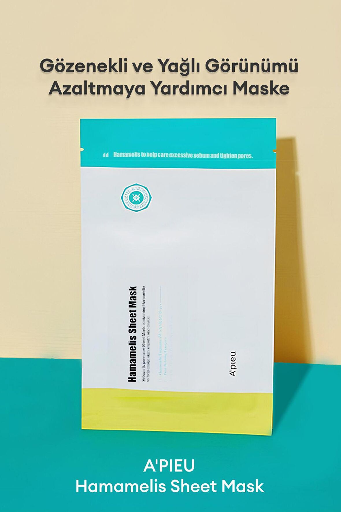 Yağlanma ve Gözenek Karşıtı Kağıt Maske APIEU Hamamelis Sheet Mask