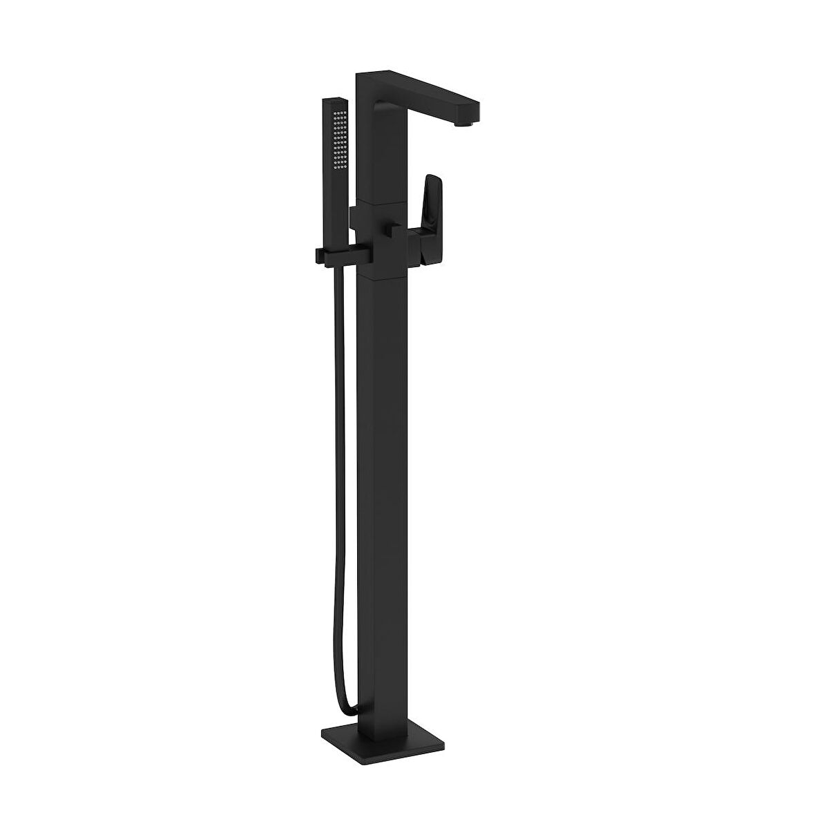 Artema Root Square A4276036 Yerden Küvet Bataryası, El Duşlu, Mat Siyah
