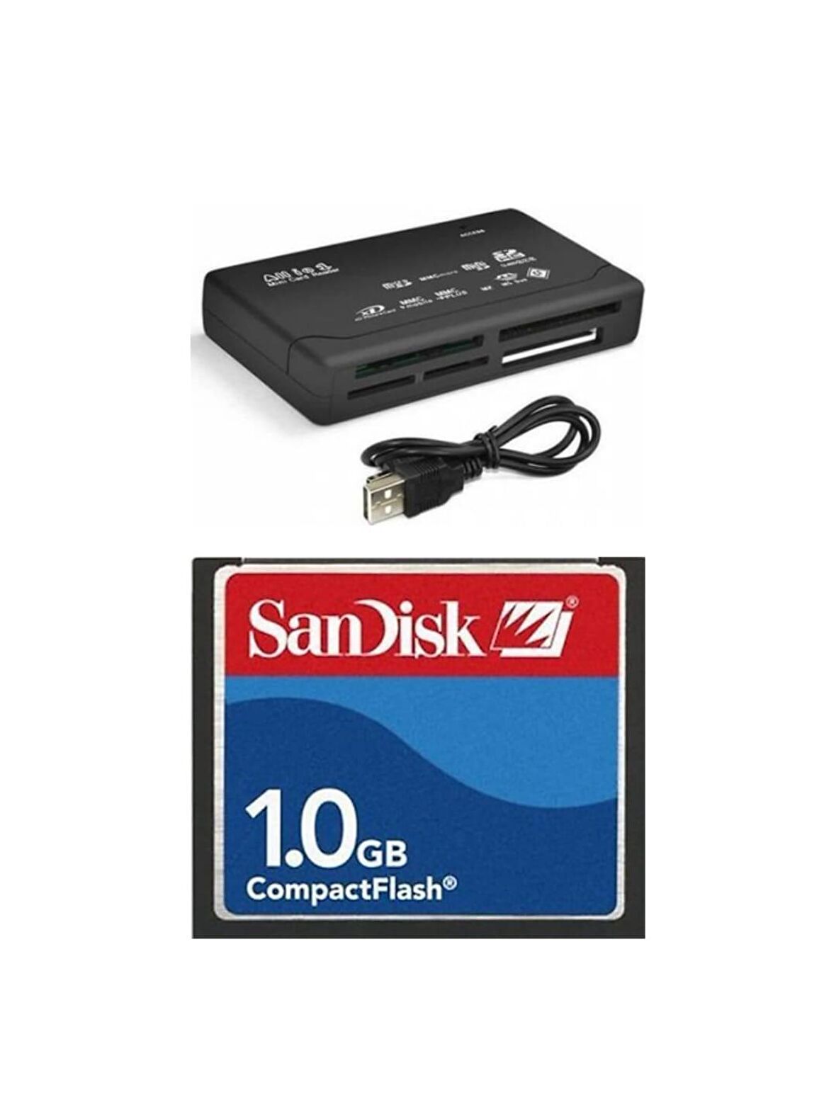 SANDİSK 1 GB COMPACT  FLASH  HAFIZA KARTI - USB 2.0  CF KART OKUYUCU