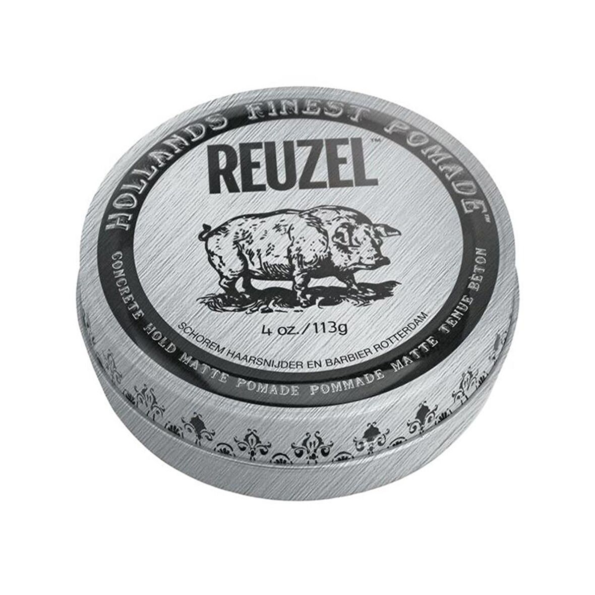 Reuzel Concrete Hold Matte Pomade Erkekler için Saç Şekillendirici Krem 113Gr