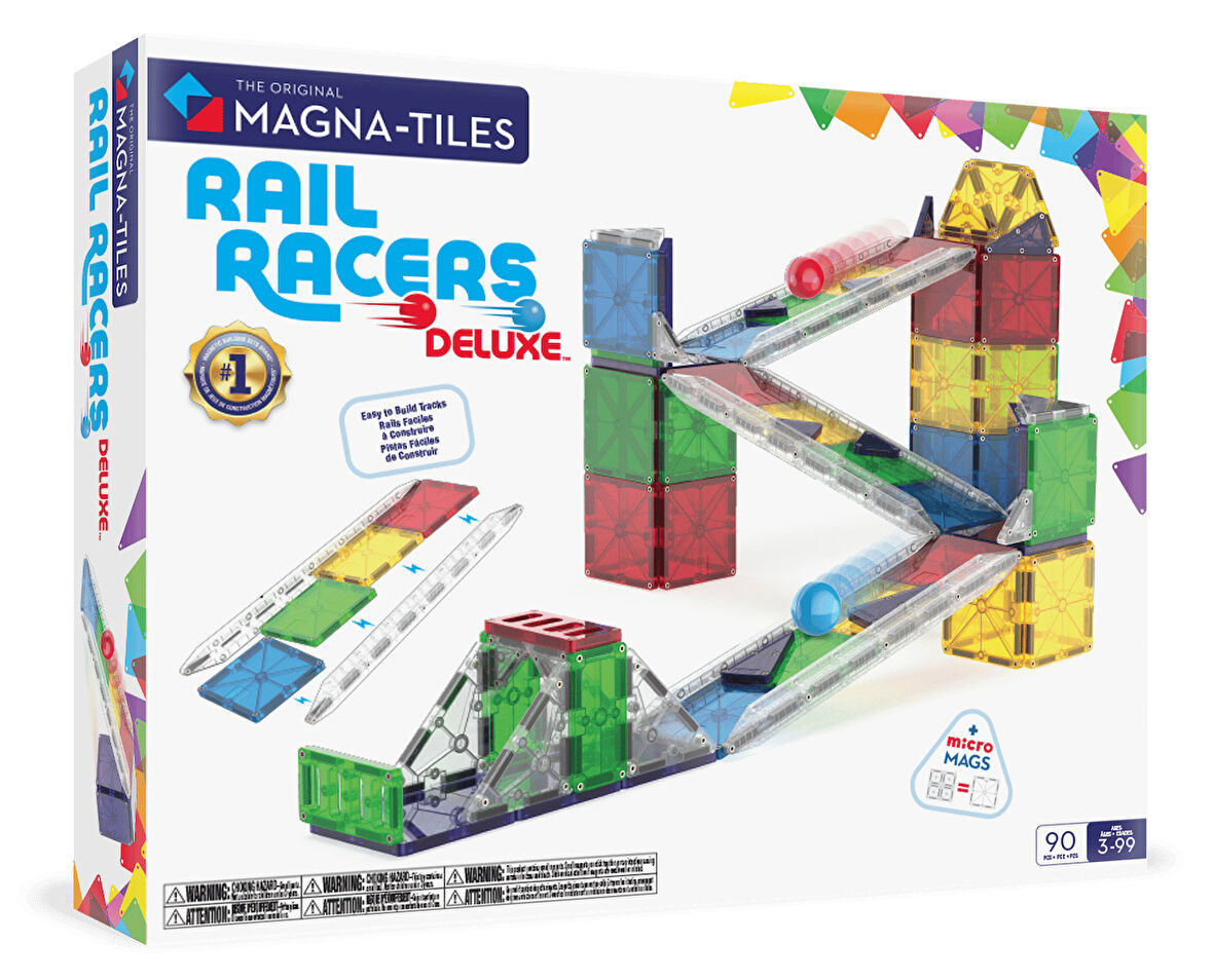 MAGNA-TILES® - Rail Racers Deluxe - 90 Parça