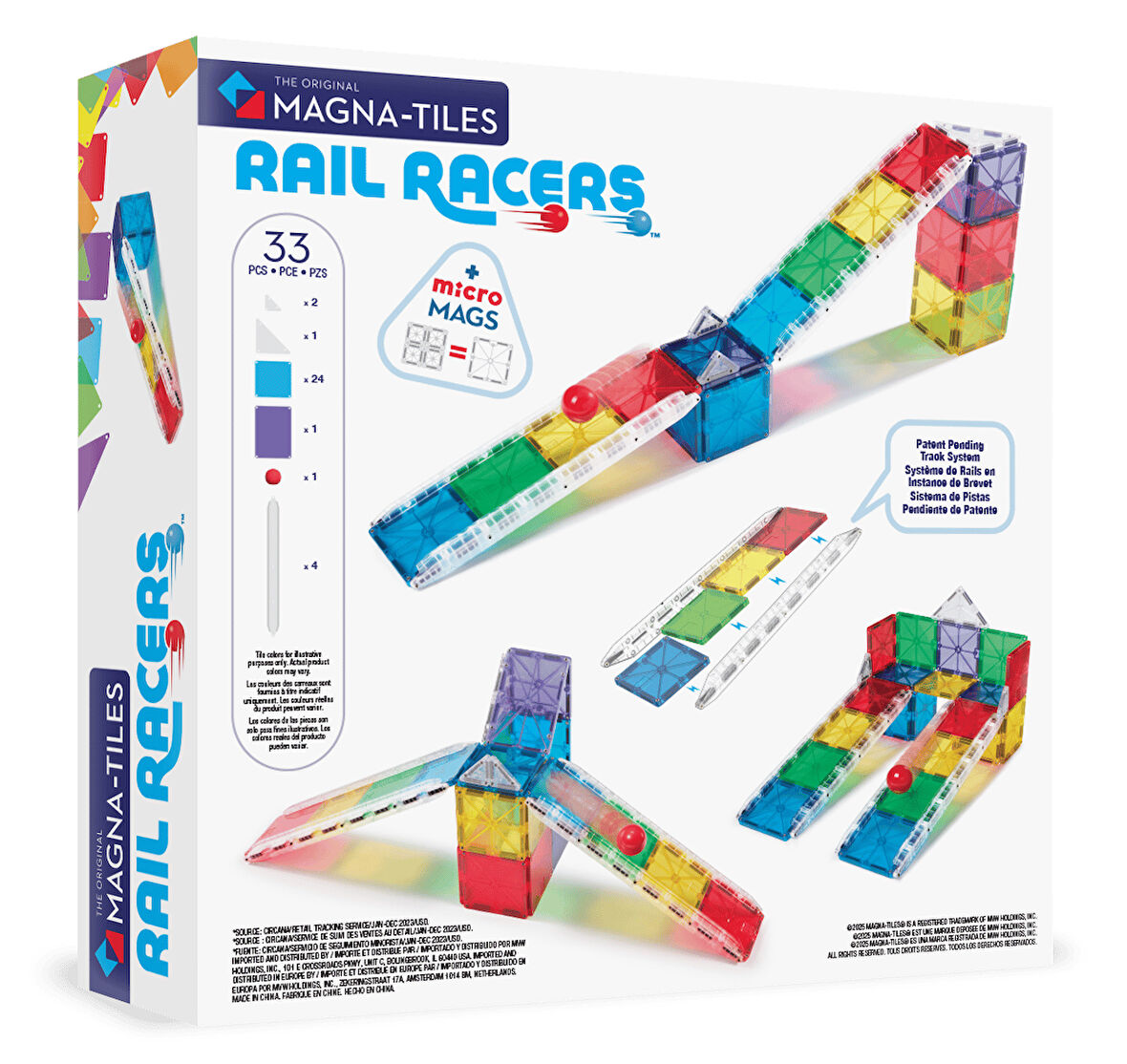 MAGNA-TILES® - Rail Racers - 33 Parça