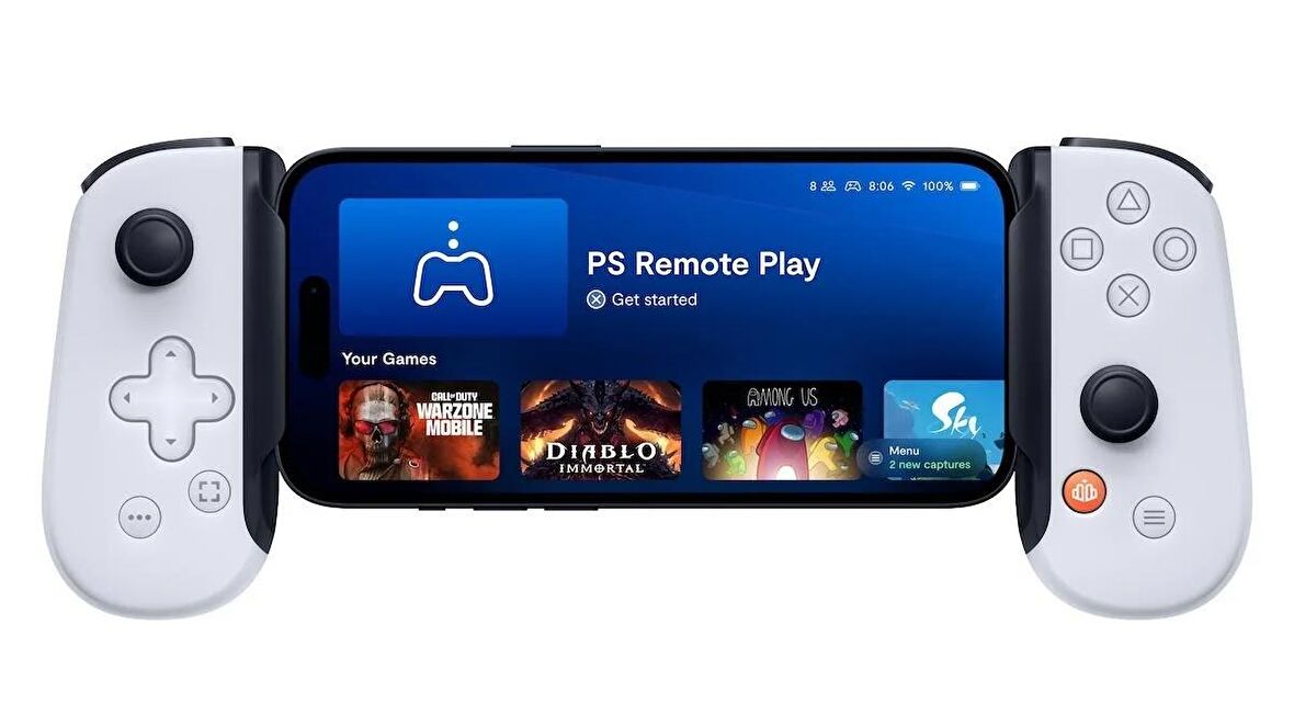 Backbone One, PlayStation Edition Gen2 Android + iPhone 15 Serisi-USB-C Mobil Gaming Controller BB-51-P-WS - Beyaz