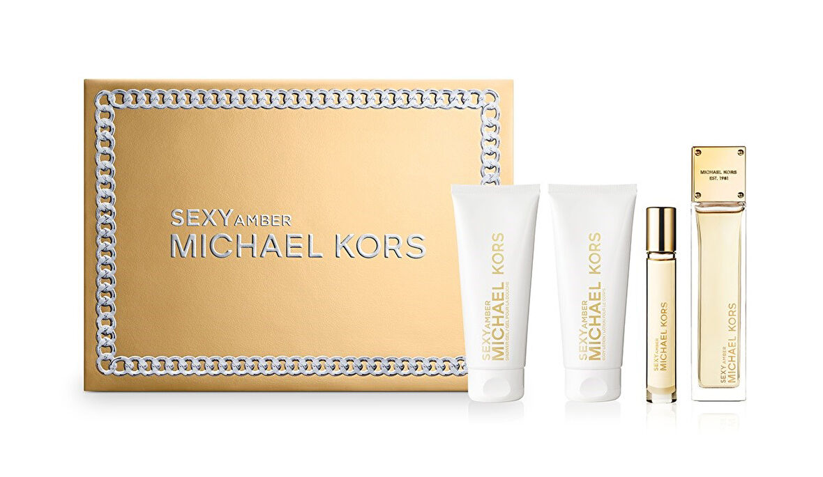 Michael Kors Sexy Amber 100ML Bayan Hediye Seti 4lü