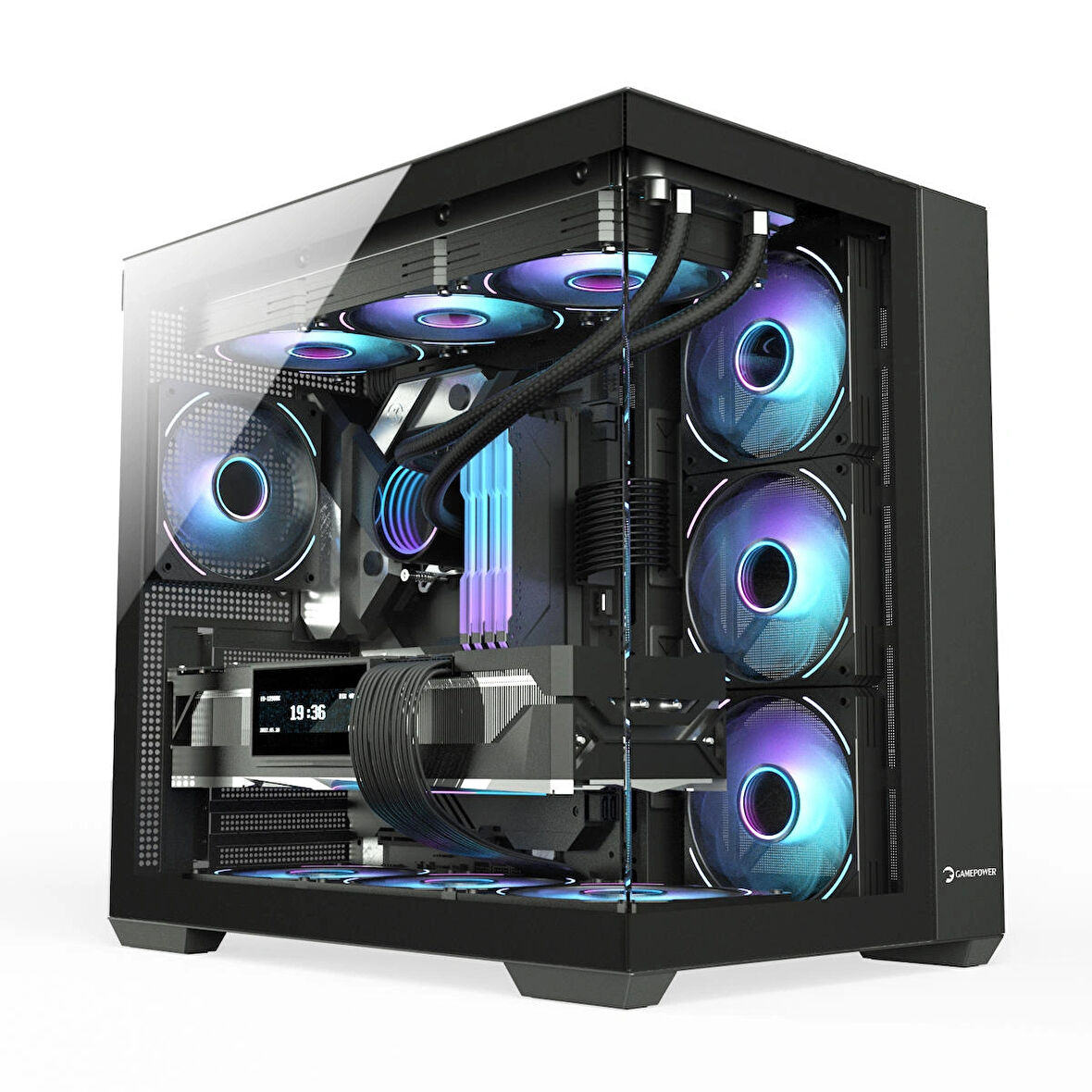 GamePower Warcry Prism 4xARGB Fan 750W Cam ATX Gaming Kasa