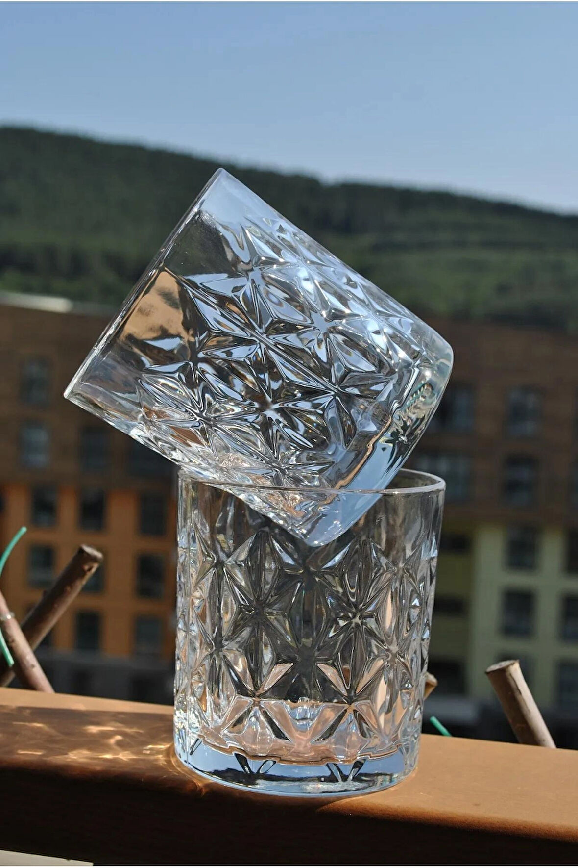 2'li Kristal Viski Bardak Kokteyl Meşrubat Bardağı-340 ml Muse