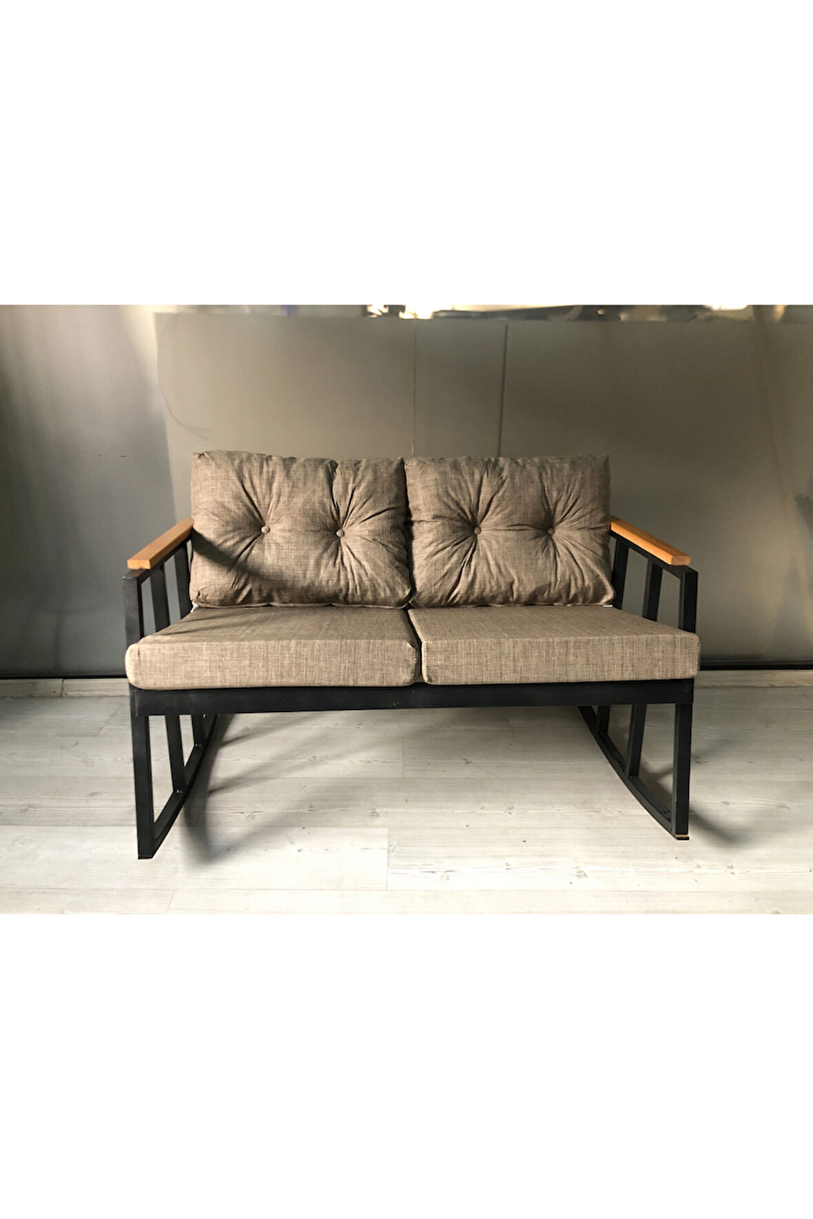 2'li Sallanan Sandalye Tv Koltuğu Kafe-balkon-mutfak-berjer-ofis Sallanır Çiftli Koltuk