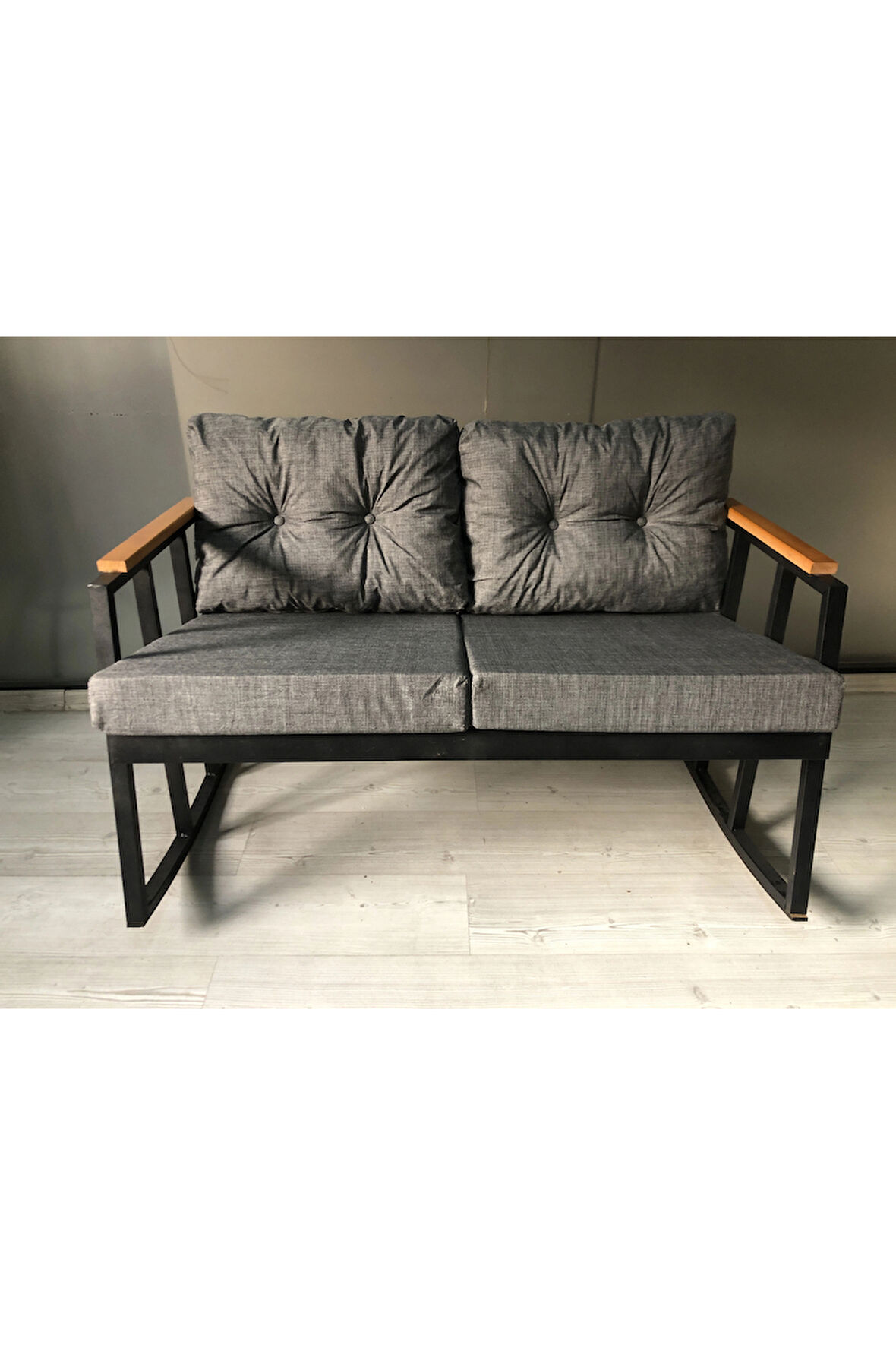 2'li Sallanan Sandalye Tv Koltuğu Kafe-balkon-mutfak-berjer-ofis Sallanır Çiftli Koltuk