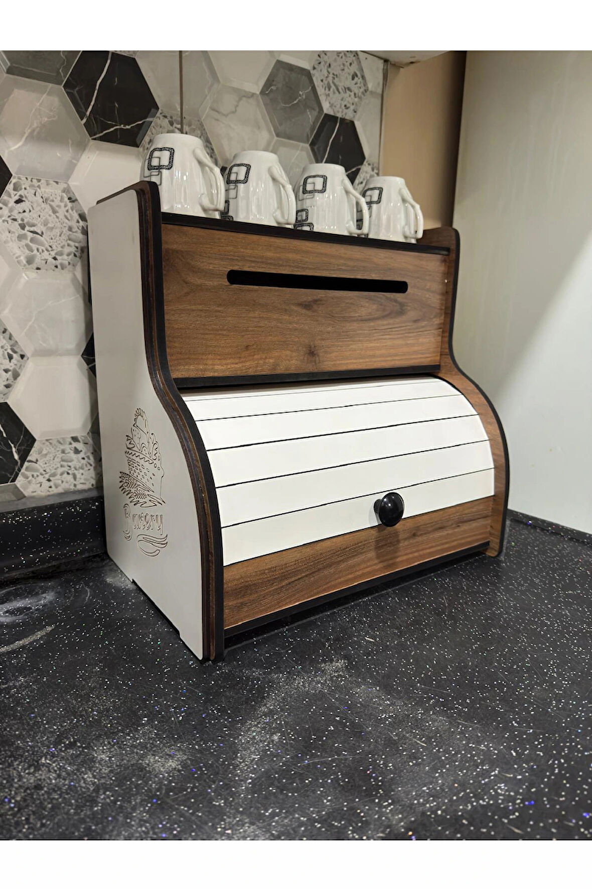 New Bread Box-yeni Ekmeklik, Havlu Peçetelik(SAKLAMA GÖZLÜ),Baharatlık Rafı,mutfak Düzenleyici