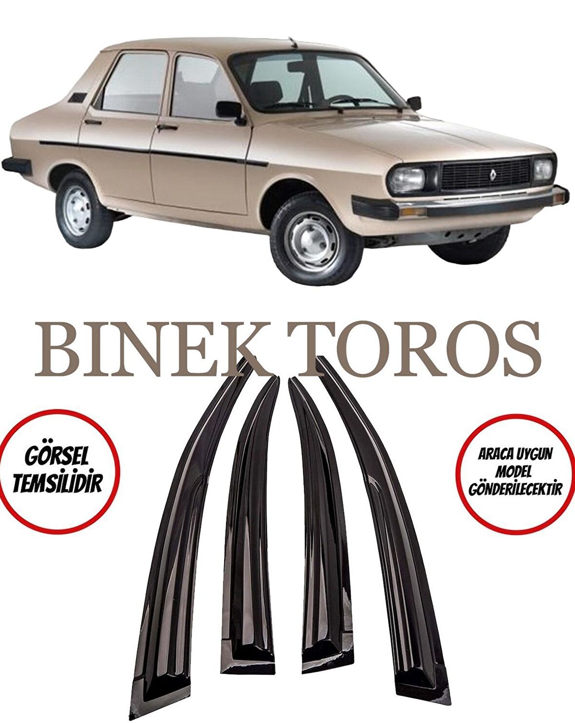 Balp Renault 12 Toros Binek Cam Rüzgarlığı 4lü