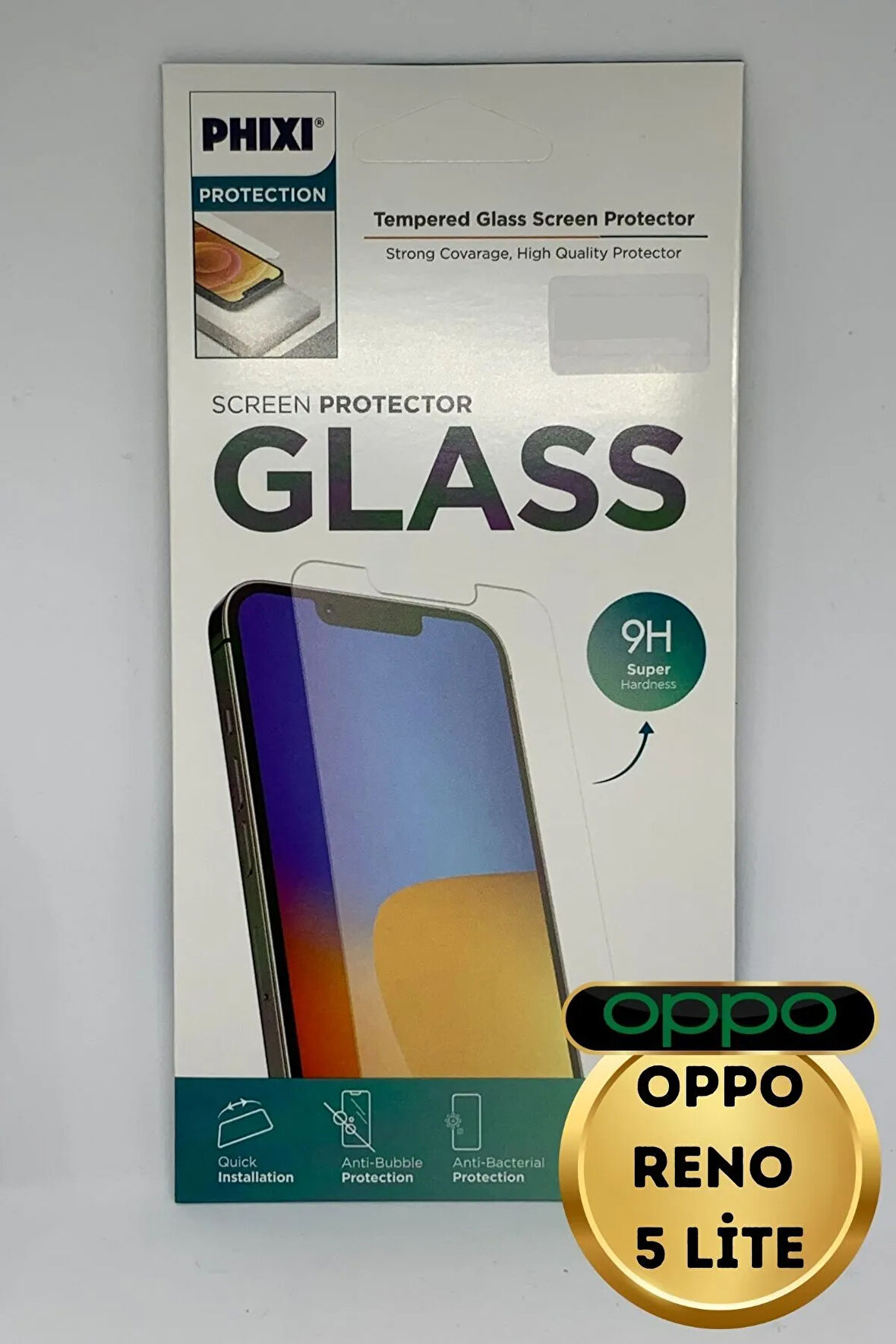 Oppo Reno 5 Lite Uyumlu Temperli Tam Koruma Şeffaf Cam Ekran Koruyucu