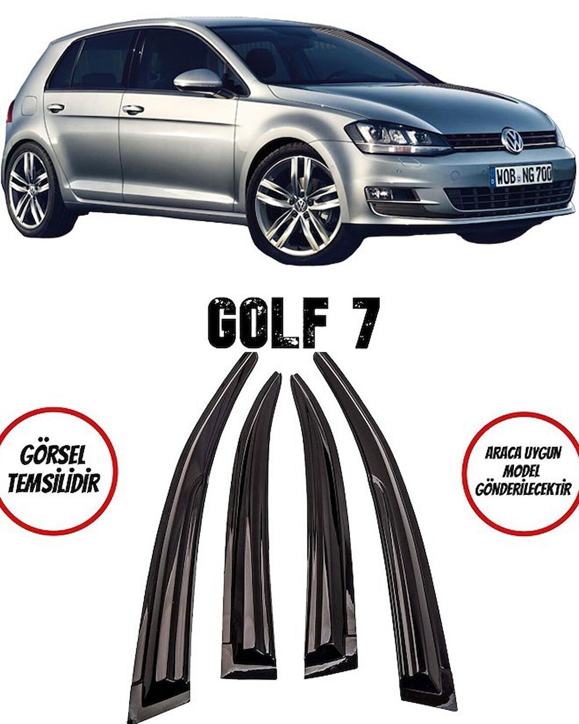 Balp Volkswagen Golf 7 Cam Rüzgarlığı 4lü