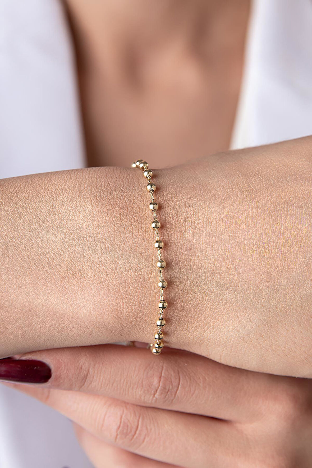 14 Ayar Altın Topçuk Bileklik 2.95 mm