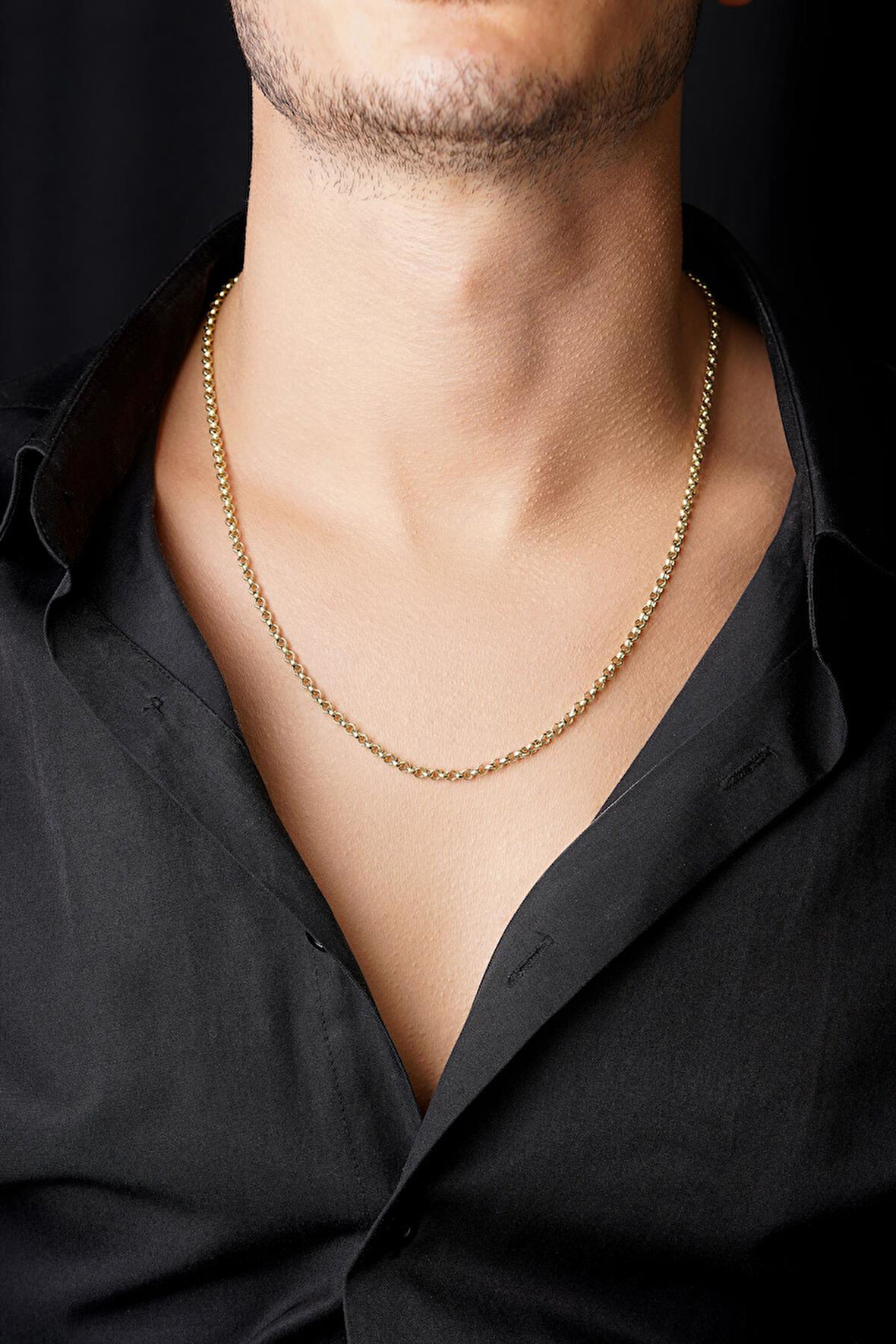 14 Ayar Altın Doch Zincir Erkek Kolye 3,50 mm