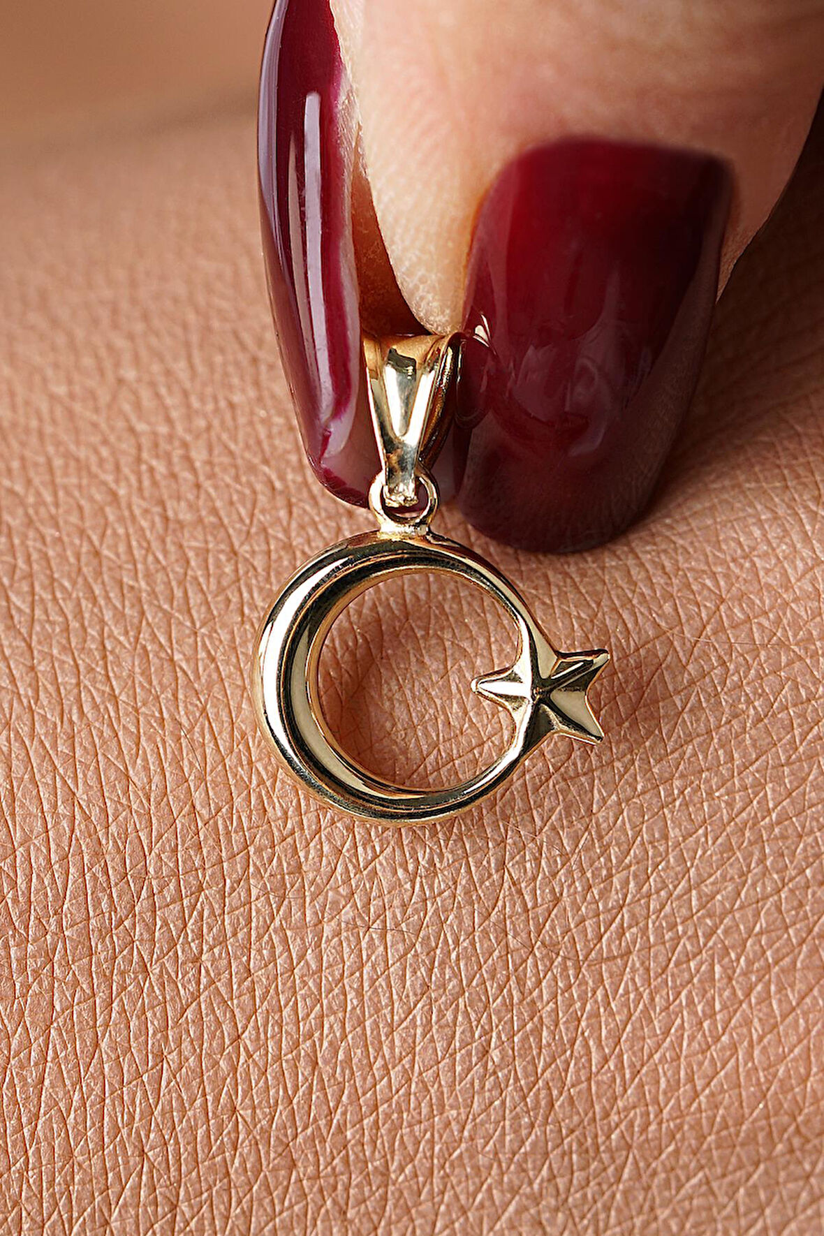 14 Ayar Altın Mini Ay Yıldız Kolye Ucu