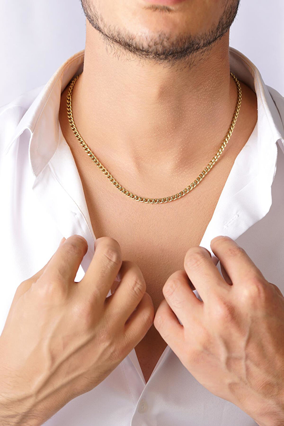 14 Ayar Gurmet Zincir Erkek Kolye 4.25 mm