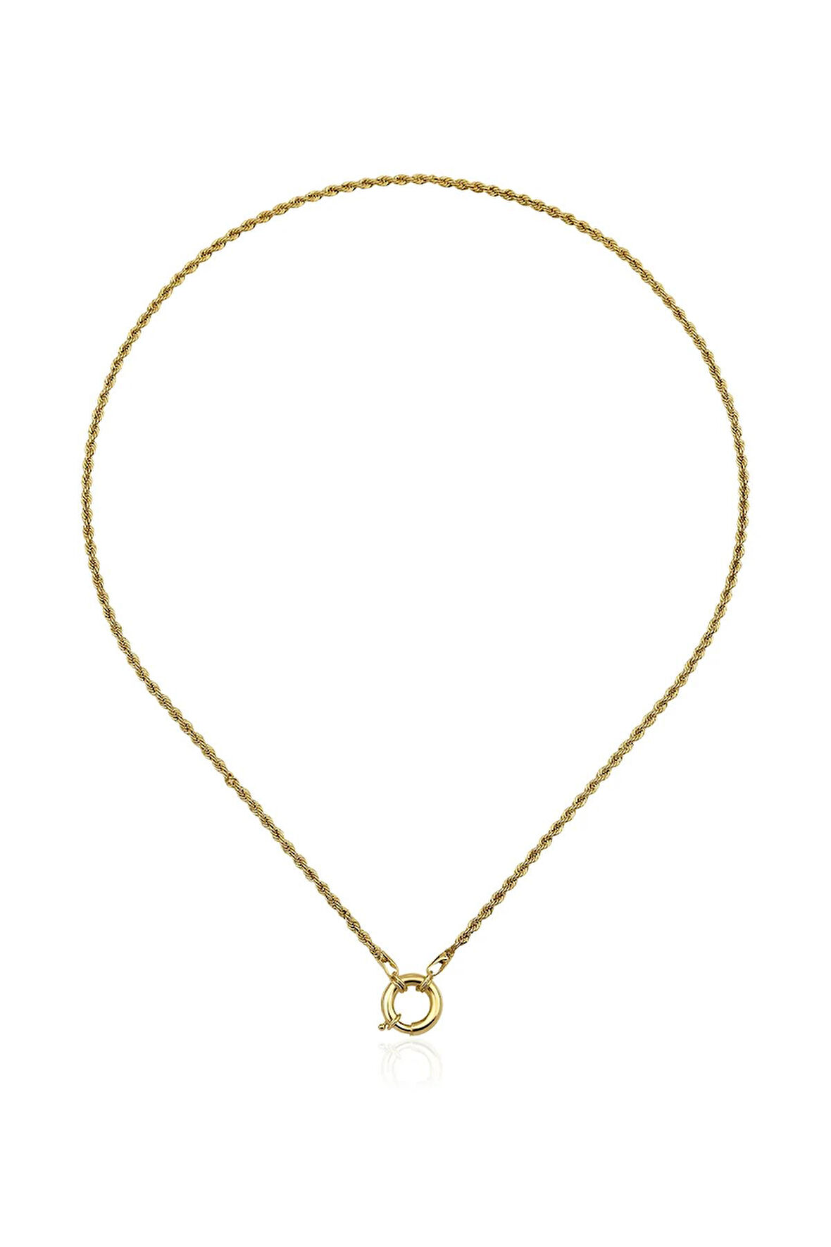 14 Ayar Altın Burgu Halat Zincir Kolye 2.20 mm