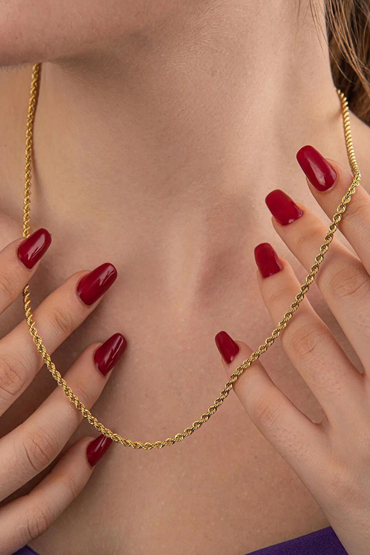 14 Ayar Altın Burgu Zincir 2.60 mm