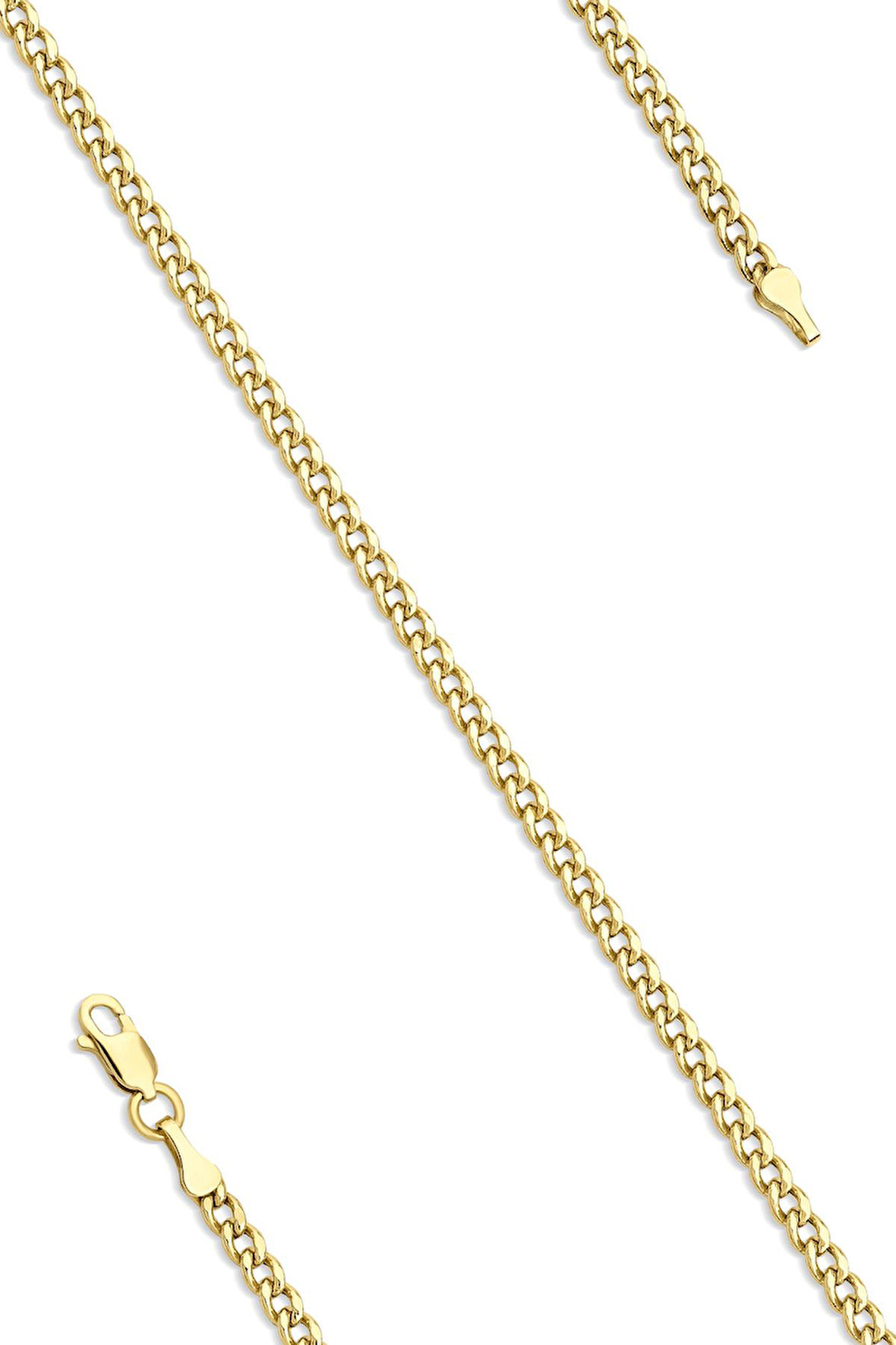 14 Ayar Altın İnce Gurmet Bileklik 2.55 mm