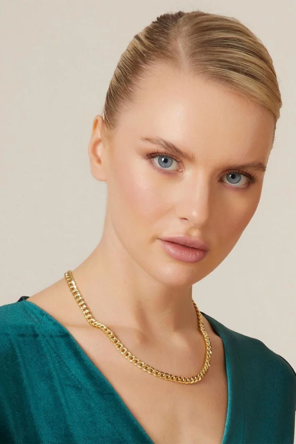 14 Ayar Altın Gurmet Yassı Zincir Kolye