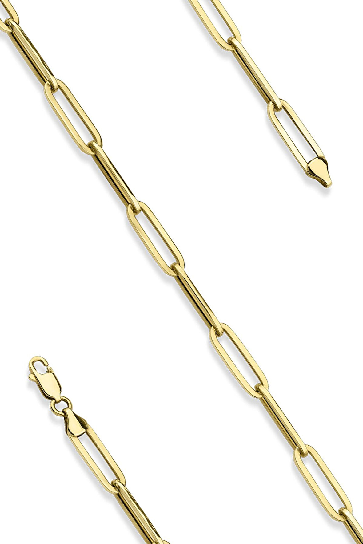 14 Ayar Altın Kalın Ataç Bileklik 5.75 mm