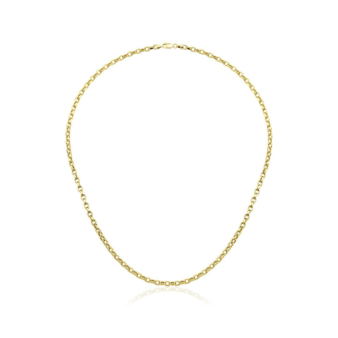 14 Ayar Altın Kare Doch Zincir Kolye 2.68 mm