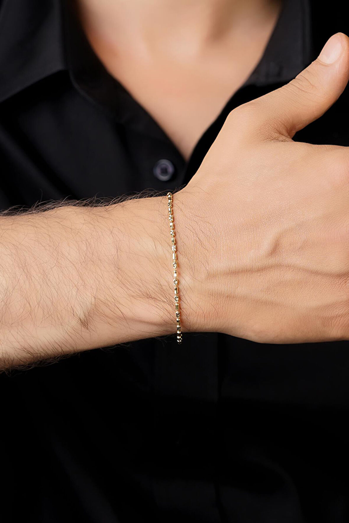 14 Ayar Altın Foks Erkek Bileklik