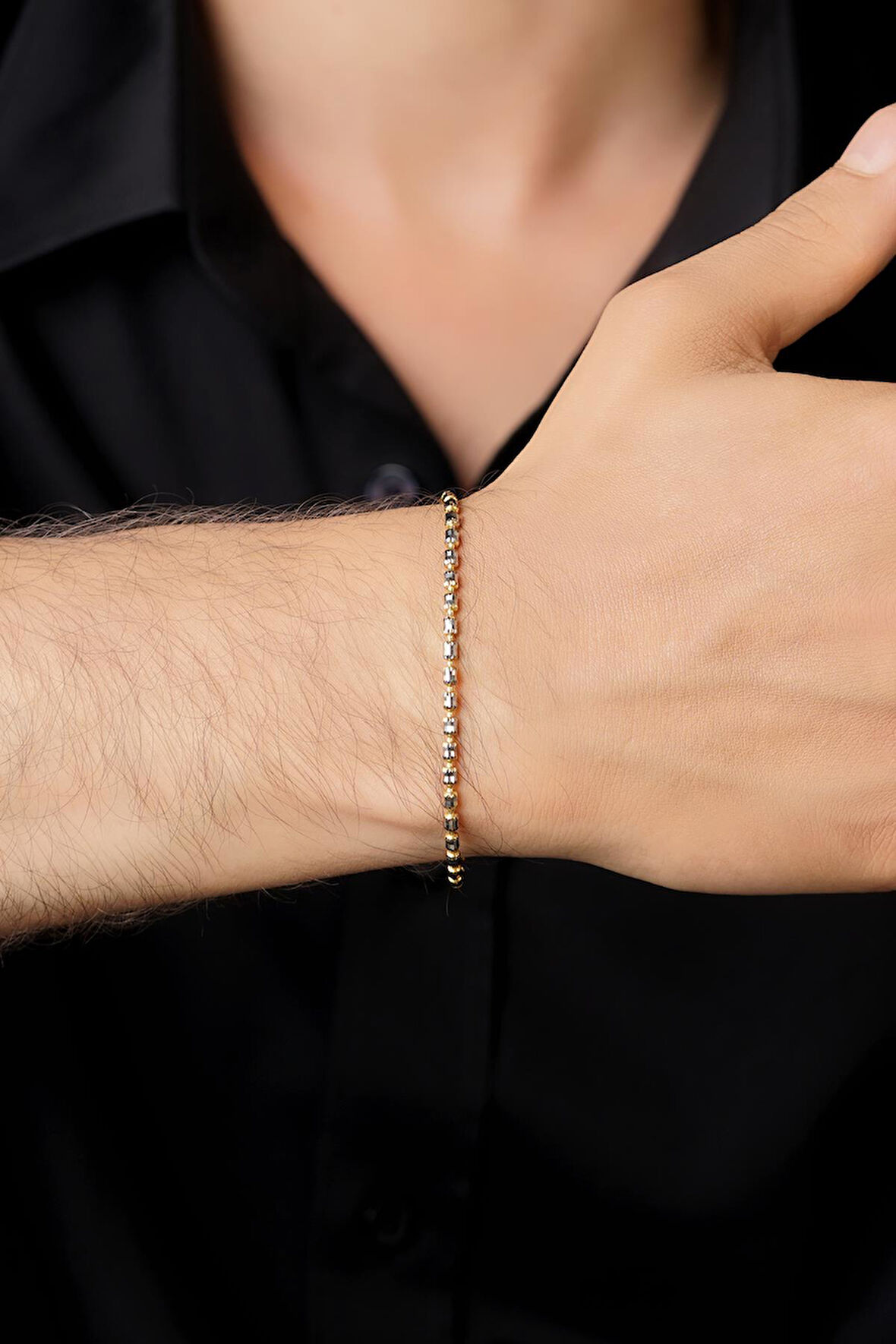 14 Ayar Altın Albert Erkek Bileklik