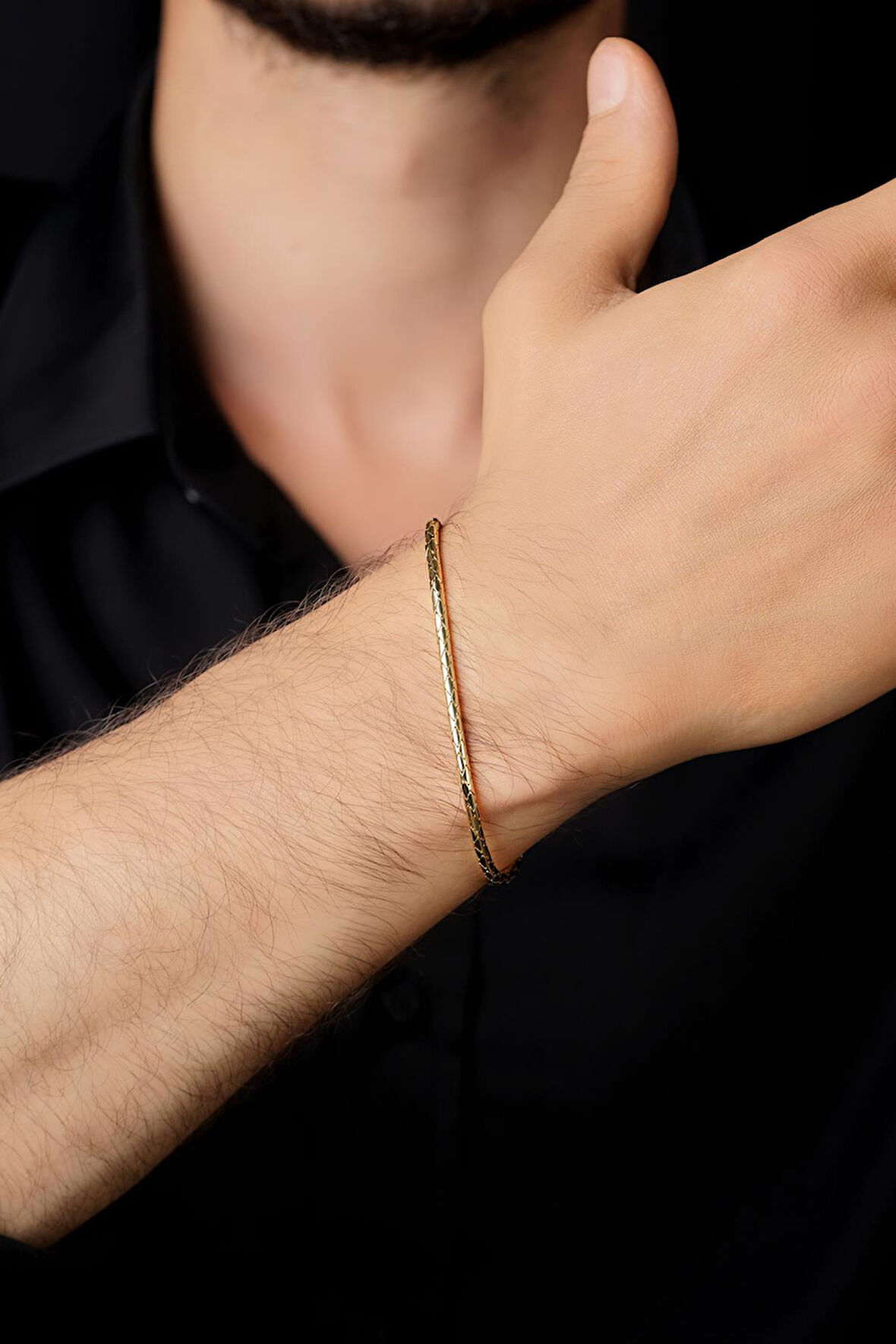 14 Ayar Altın Sativa Erkek Bileklik