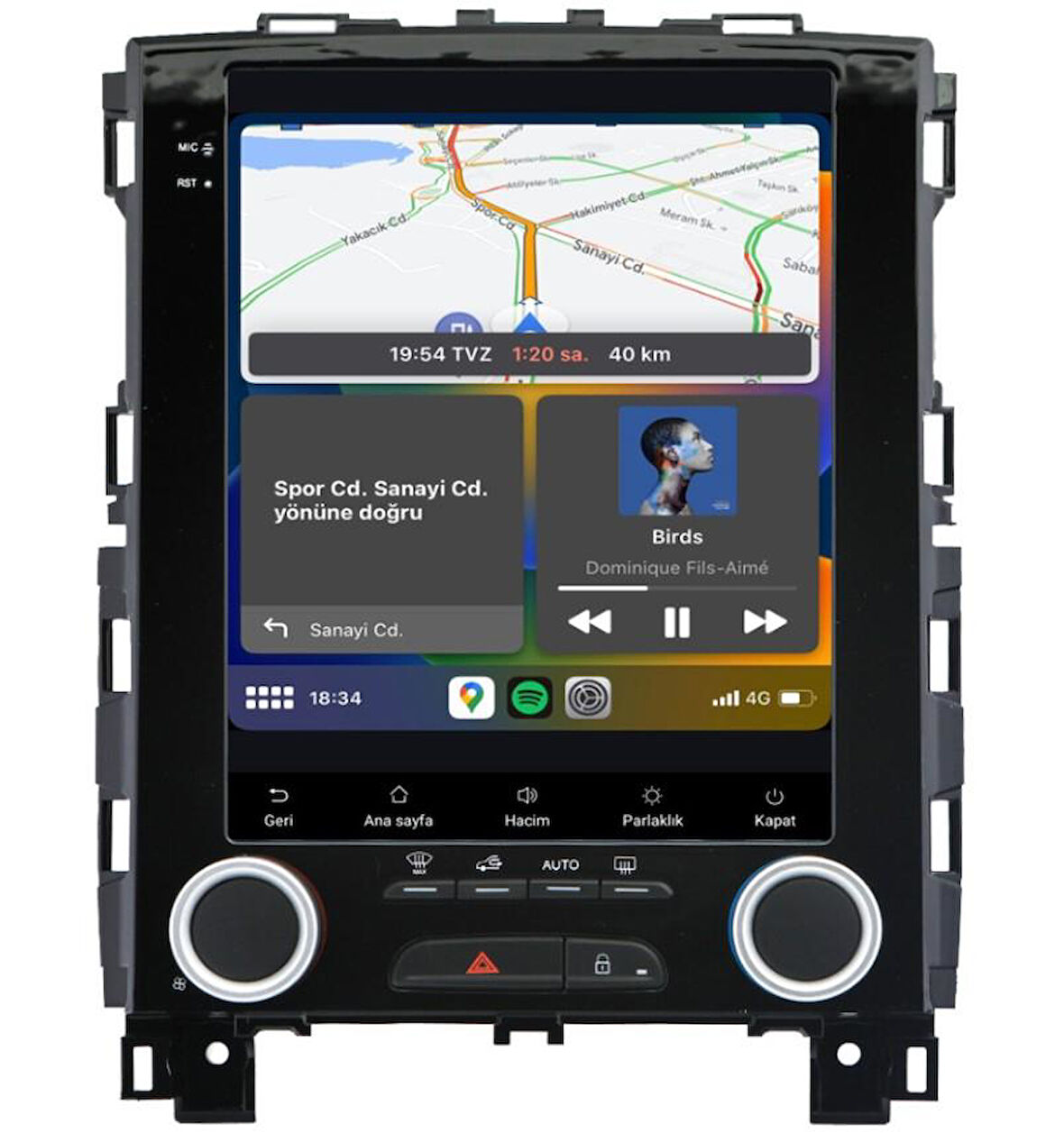 Renault Megane 4 Android Multimedya Sistemi (2016-2024) cadence 4/64 tesla