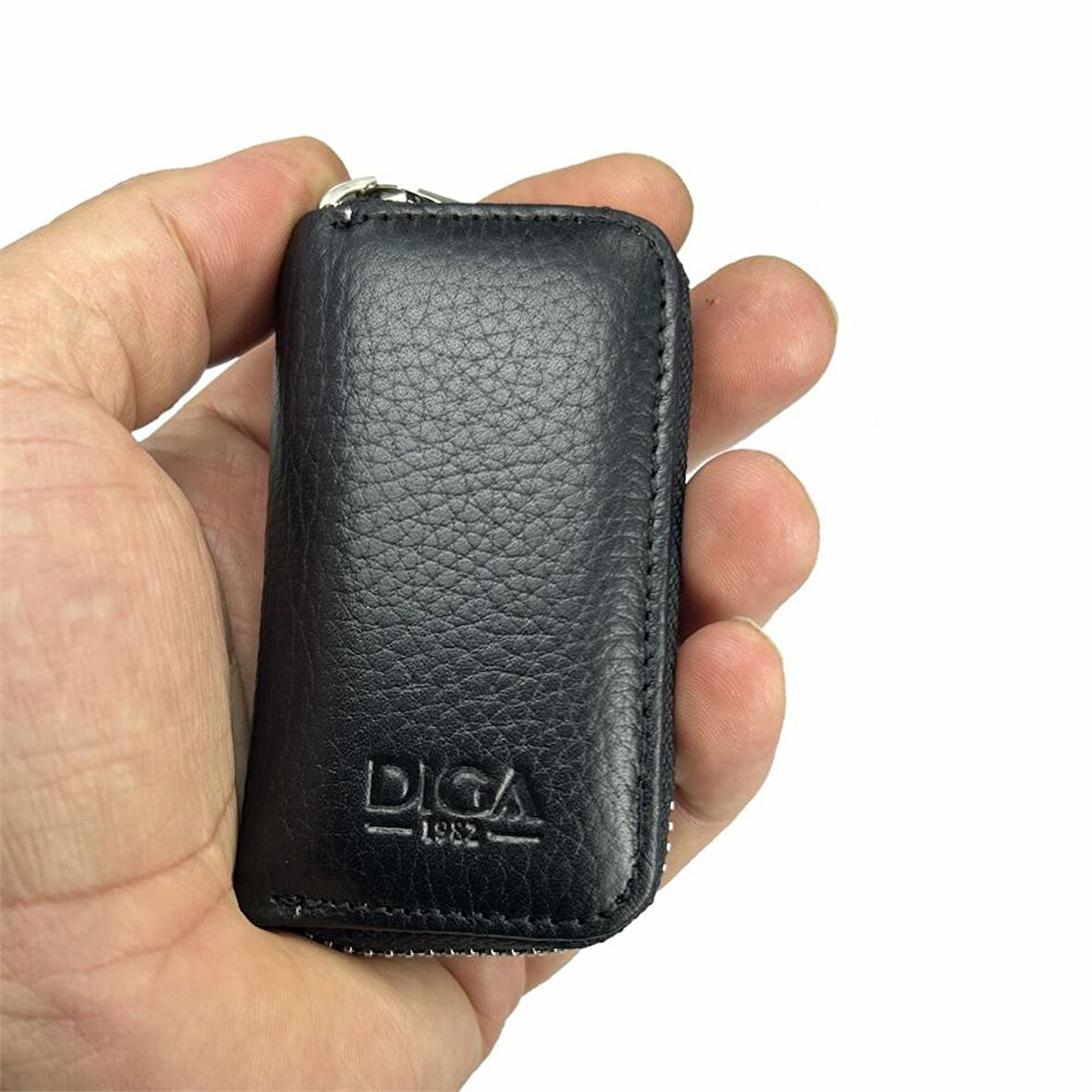 Hakiki Deri Otomobil Anahtarlığı Araba Anahtar Kılıfı Siyah