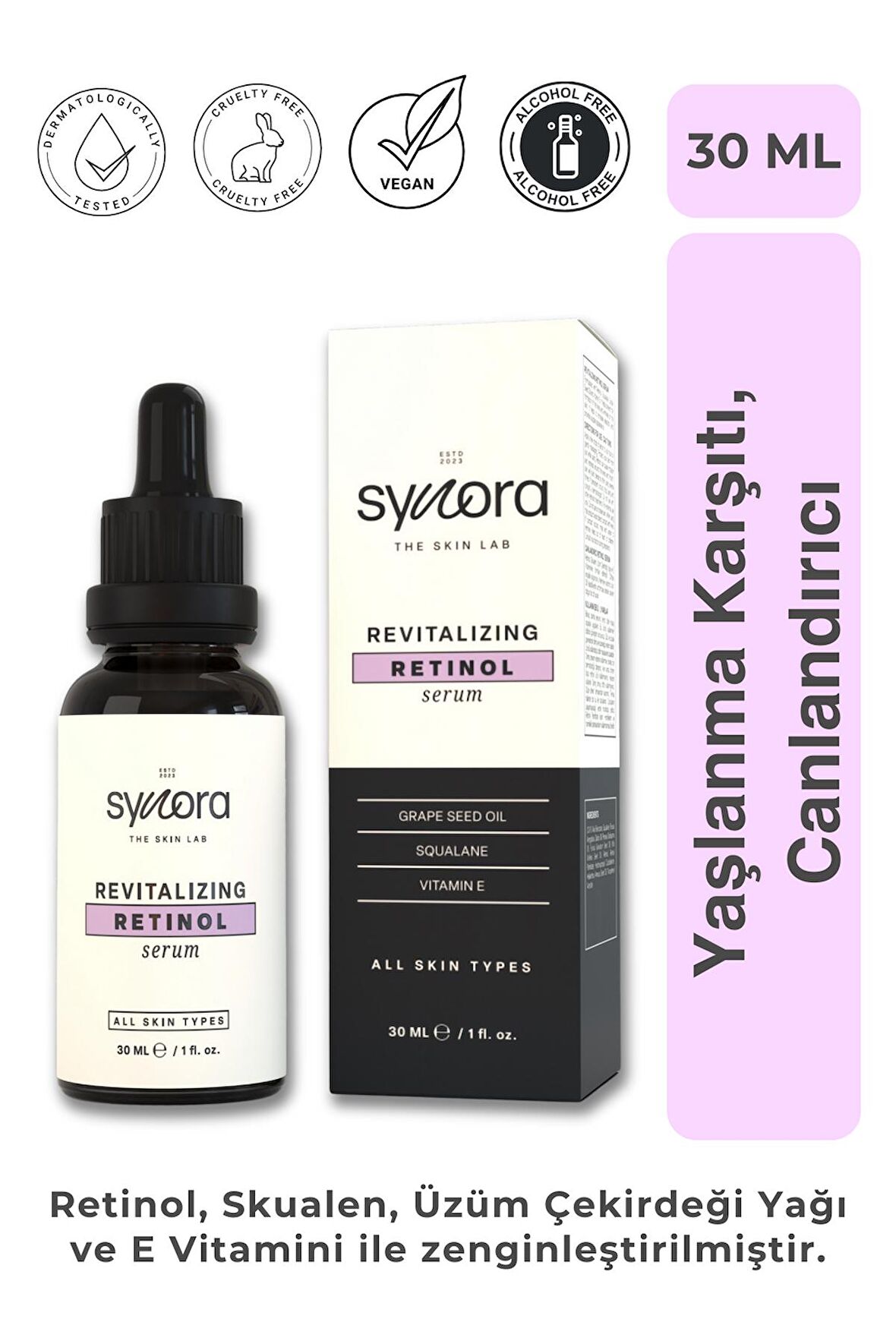 Yaşlanma Karşıtı, Canlandırıcı Retinol Serum